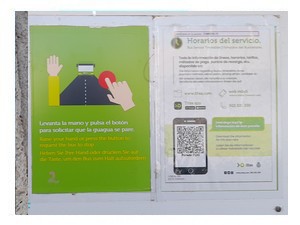 Jak sprawdzić rozkład jazdy autobusów na przystanku autobusowym na Teneryfie - kod QR